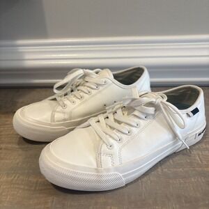 SeaVees SeaChange LTT Shoes Womens Size 8 White Corn Leather Athletic‎ Sneakers